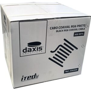 Bobine Cabo Coaxial RG6 ITED p/ Exterior (300 mts) - Preto