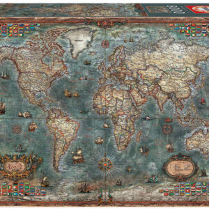Puzzle 8000 Mapa Histórico do Mundo - EDUCA