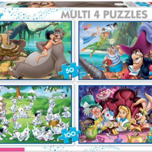 4x Puzzles Progressivos Disney Clássicos - EDUCA