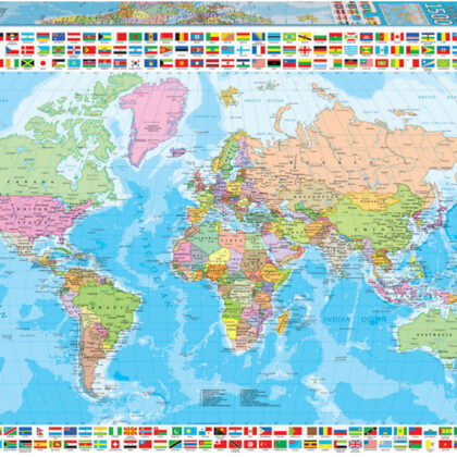 Puzzle 1500 Mapa-Múndi Político - EDUCA