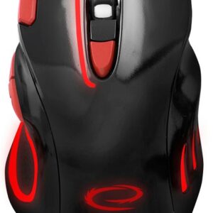Rato Óptico 7D USB 7 Botões 2400DPI GAMES (HAWK BLACK-RED) - ESPERANZA
