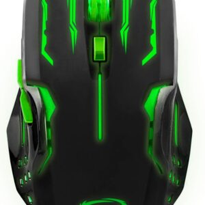 Rato ?ptico 6D USB 6 Bot?es 2400DPI GAMES (APACHE GREEN) - ESPERANZA