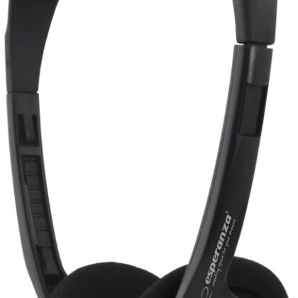 Auscultadores Headset c/ Fios EEH119 (Preto) - ESPERANZA
