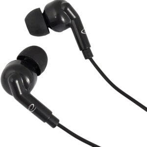 Auriculares Stereo c/ Fios e Microfone (Preto) - ESPERANZA
