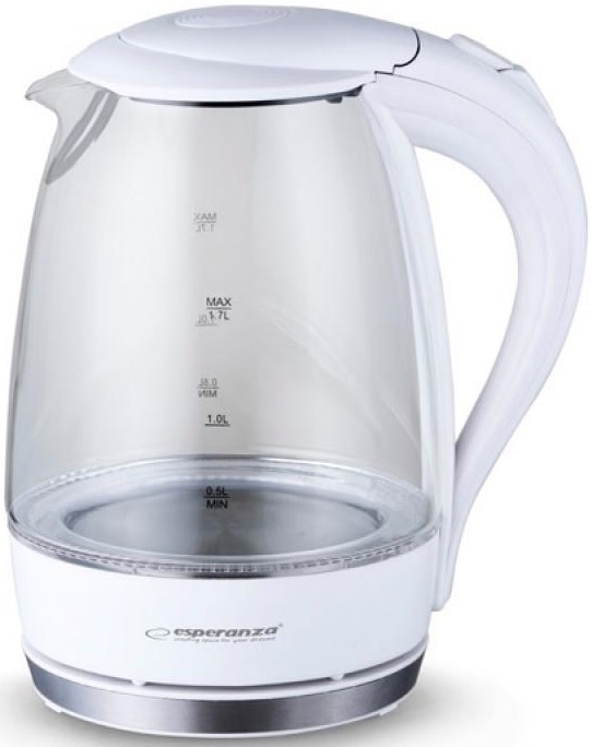 Chaleira Elétrica 1,7L 2200W (Branco) - ESPERANZA