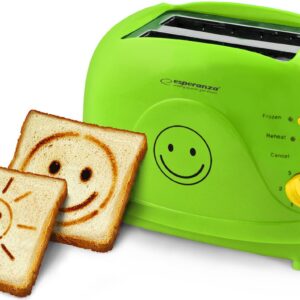 Tostadeira 750W (2 Fatias) SMILEY GREEN - ESPERANZA