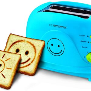 Tostadeira 750W (2 Fatias) SMILEY BLUE - ESPERANZA