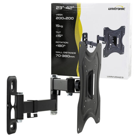 Suporte TV/LCD/LED/PLASMA 23 ~ 42 VESA200/200 15Kg (2 Braços) - UNITRONIC