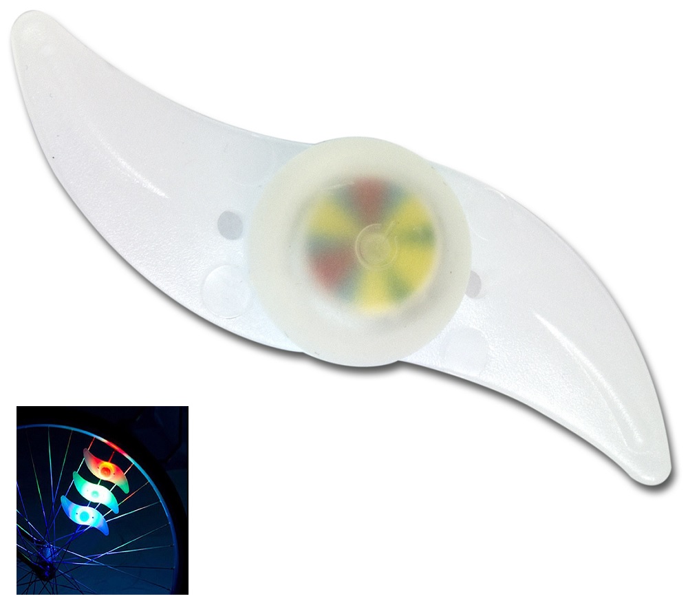 LED Efeitos/Sinalização p/ Roda Bicicleta (Pilhas) ASTERION - ESPERANZA