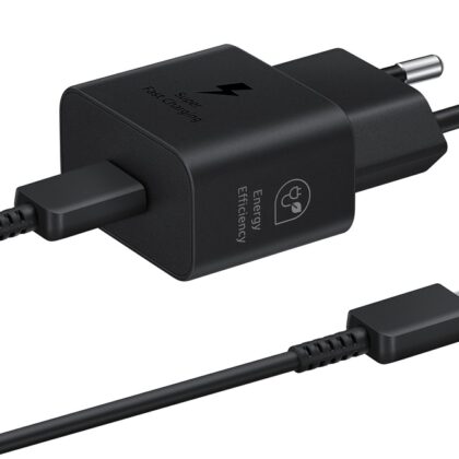 Carregador USB-C Fast Charging 25W c/ Cabo 1 metro (Preto) - SAMSUNG