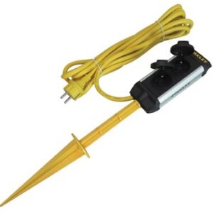 Extensão Dupla IP44 c/ Tampas Protecção + Estaca RCD (1,5 mts) - STANLEY