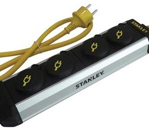 Extens?o Quadrupla IP44 c/ Tampas Protec??o + Gancho (1,5 mts) - STANLEY