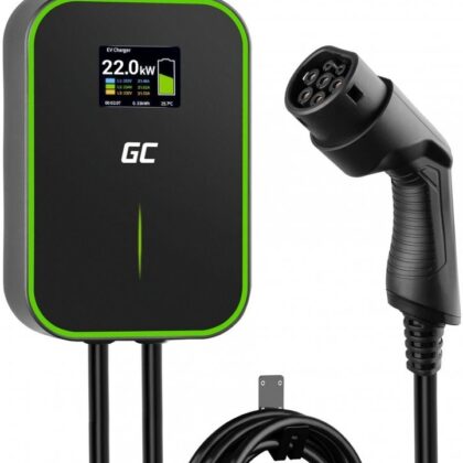 Carregador Wallbox EV14 Tipo 2 / 22kW / 32A / 6m (Preto) - GREEN CELL