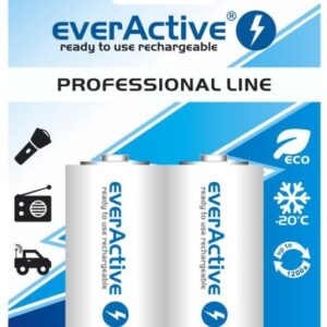 Blister 2 Pilhas Recarregaveis C / R14 NI-MH 1,2V 5000mAh (min 4500mAh) RTU - everActive