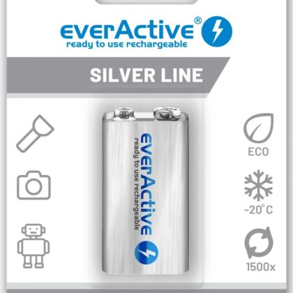 Pilha Recarregável Ni-Mh 9V 250mAh (min 200mAh) RTU - everActive