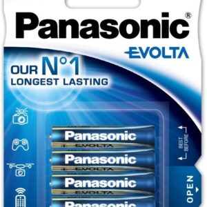Blister 4 Pilhas Alcalinas 1,5V LR03 AAA - Panasonic EVOLTA