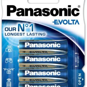 Blister 4 Pilhas Alcalinas 1,5V LR6 AA - Panasonic EVOLTA