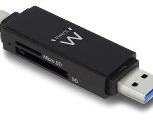 Leitor de Cartões USB 3.0 (3.1 Gen 1) Type-A/Type-C (Preto) - EWENT