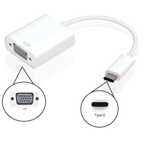 Cabo USB C Macho - VGA Fêmea (Branco) - EWENT
