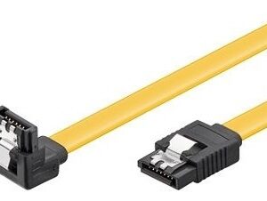 Cabo SATA 90º Macho - SATA Macho Amarelo (30cm) - EWENT