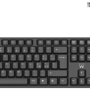 Teclado Profissional USB - PT Layout QWERTY (Preto) - EWENT