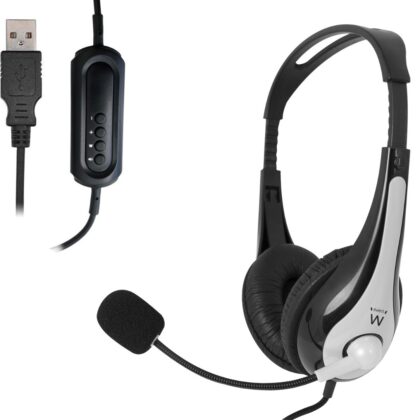 Auscultadores Headset EW3565 USB - EWENT