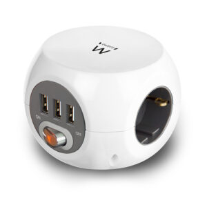 Extensão 3 Tomadas + 3 USB (1,5 mts) - EWENT