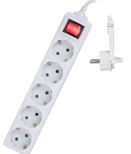 Extensão Quintupla 5 Tomadas CA (1,5 mts) Branco - EWENT