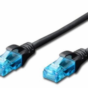 Cabo de Rede RJ45 Cat5e U/UTP Preto (20cm) - EWENT