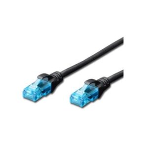 Cabo de Rede RJ45 Cat5e U/UTP Preto (50cm) - EWENT