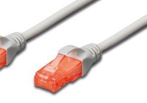 Cabo de Rede RJ45 Cat6 U/UTP Cinzento (50cm) - EWENT