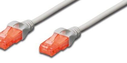 Cabo de Rede RJ45 Cat6 U/UTP Cinzento (50cm) - EWENT