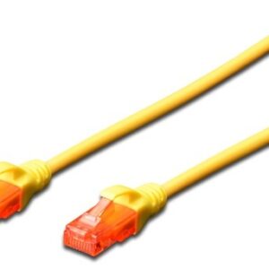 Cabo de Rede RJ45 Cat6 U/UTP Amarelo (50cm) - EWENT