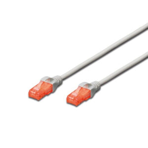 Cabo de Rede RJ45 Cat6 U/UTP Cinzento (1 metro) - EWENT