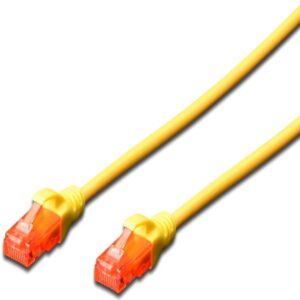 Cabo de Rede RJ45 Cat6 U/UTP Amarelo (1 metro) - EWENT