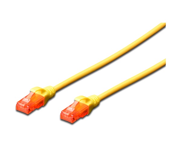 Cabo de Rede RJ45 Cat6 U/UTP Amarelo (2 mts) - EWENT