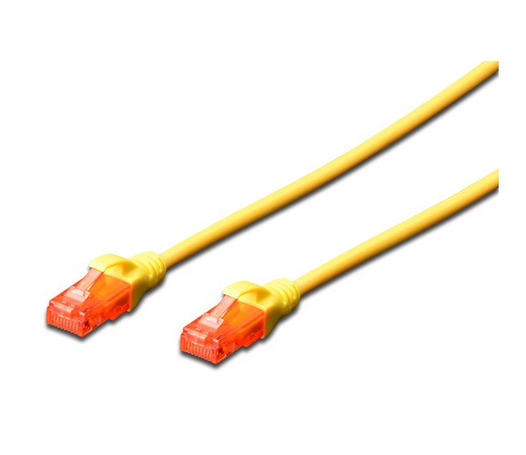 Cabo de Rede RJ45 Cat6 U/UTP Amarelo (3 mts) - EWENT