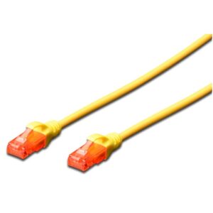 Cabo de Rede RJ45 Cat6 U/UTP Amarelo (5 mts) - EWENT