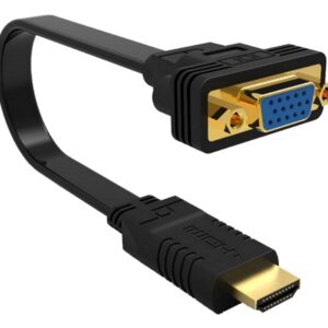Cabo Adaptador HDMI Macho p/ VGA F?mea (Preto) - EWENT
