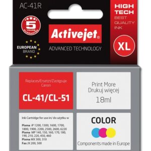 Tinteiro Compat?vel CL-41/CL-51 Canon (Tricolor) - ACTIVEJET