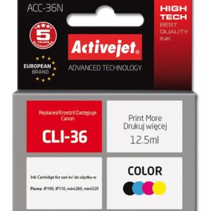 Tinteiro Compat?vel PGI-36 Canon (Multicor) - ACTIVEJET