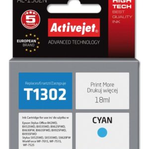 Tinteiro T1302 Compatível c/ Epson (Ciano) - ACTIVEJET