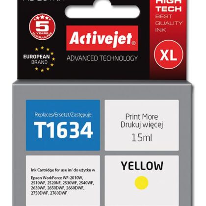Tinteiro T1634 Compatível c/ Epson (Amarelo) - ACTIVEJET