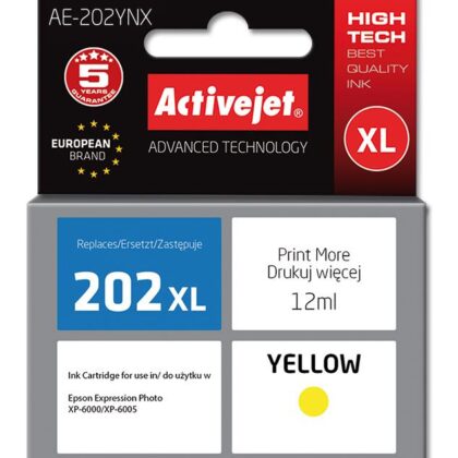Tinteiro 202XL Compatível c/ Epson (Amarelo) - ACTIVEJET