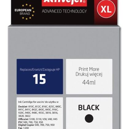 Tinteiro 15 Compatível HP (Preto) - ACTIVEJET