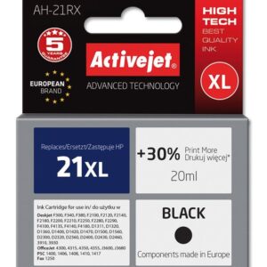 Tinteiro 21XL Compat?vel HP (Preto) - ACTIVEJET