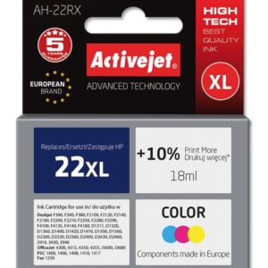 Tinteiro 22XL Compat?vel HP (Tricolor) - ACTIVEJET