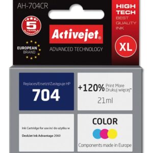 Tinteiro 704 Compat?vel HP (Tricolor) - ACTIVEJET