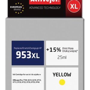 Tinteiro 953XL Compat?vel HP (Amarelo) - ACTIVEJET