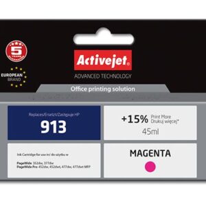 Tinteiro 913 Compatível HP (Magenta) - ACTIVEJET